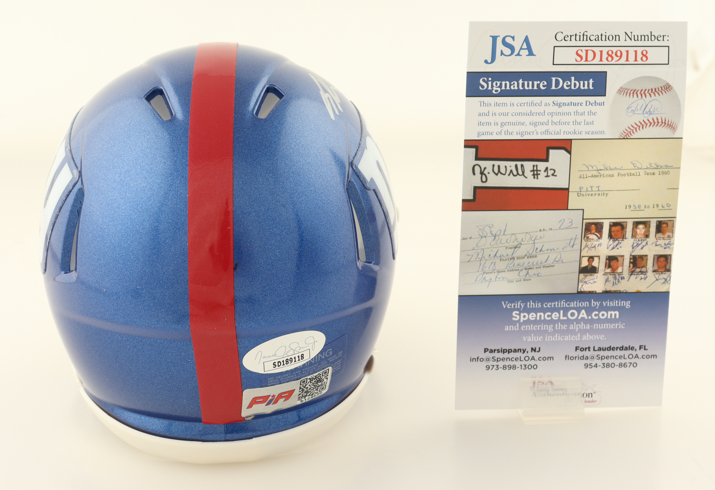 Bryce Ford-Wheaton Signed Giants Speed Mini Helmet (JSA & PIA) at PristineAuction.com Bryce Ford-Wheaton Signed Giants Speed Mini Helmet (JSA & PIA) at PristineAuction.com