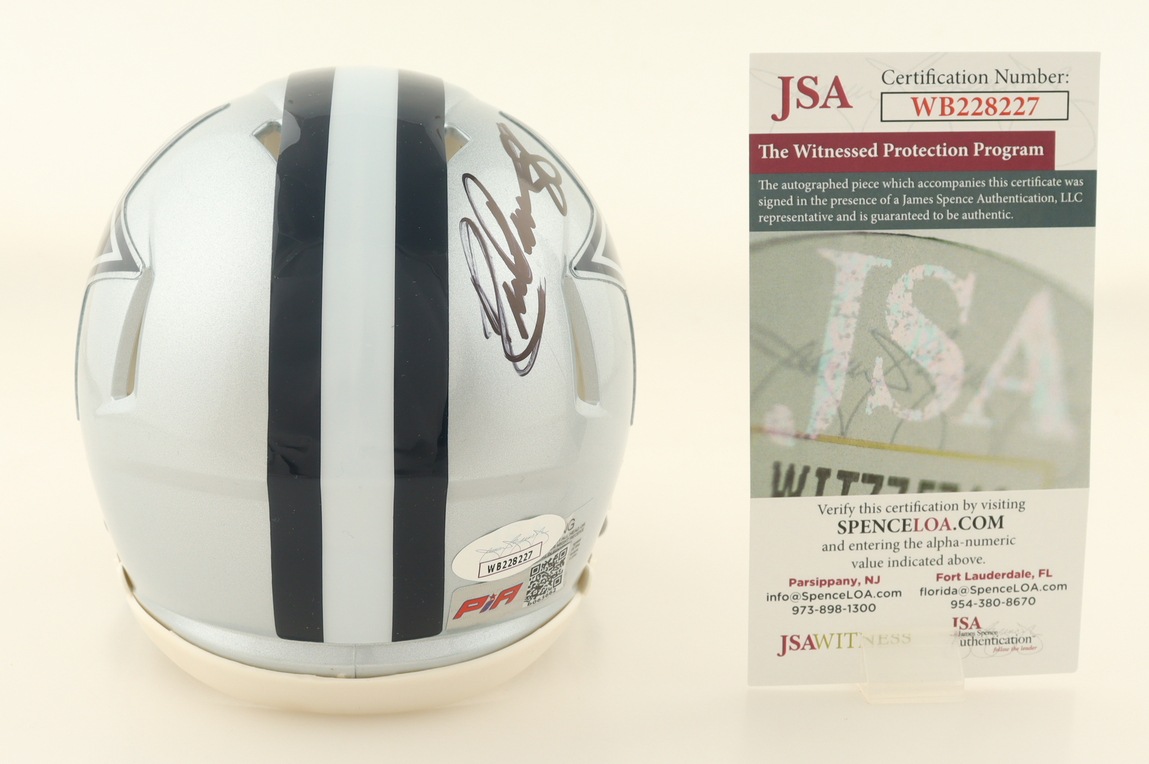 Drew Pearson Signed Cowboys Speed Mini Helmet (JSA & PIA) at PristineAuction.com Drew Pearson Signed Cowboys Speed Mini Helmet (JSA & PIA) at PristineAuction.com