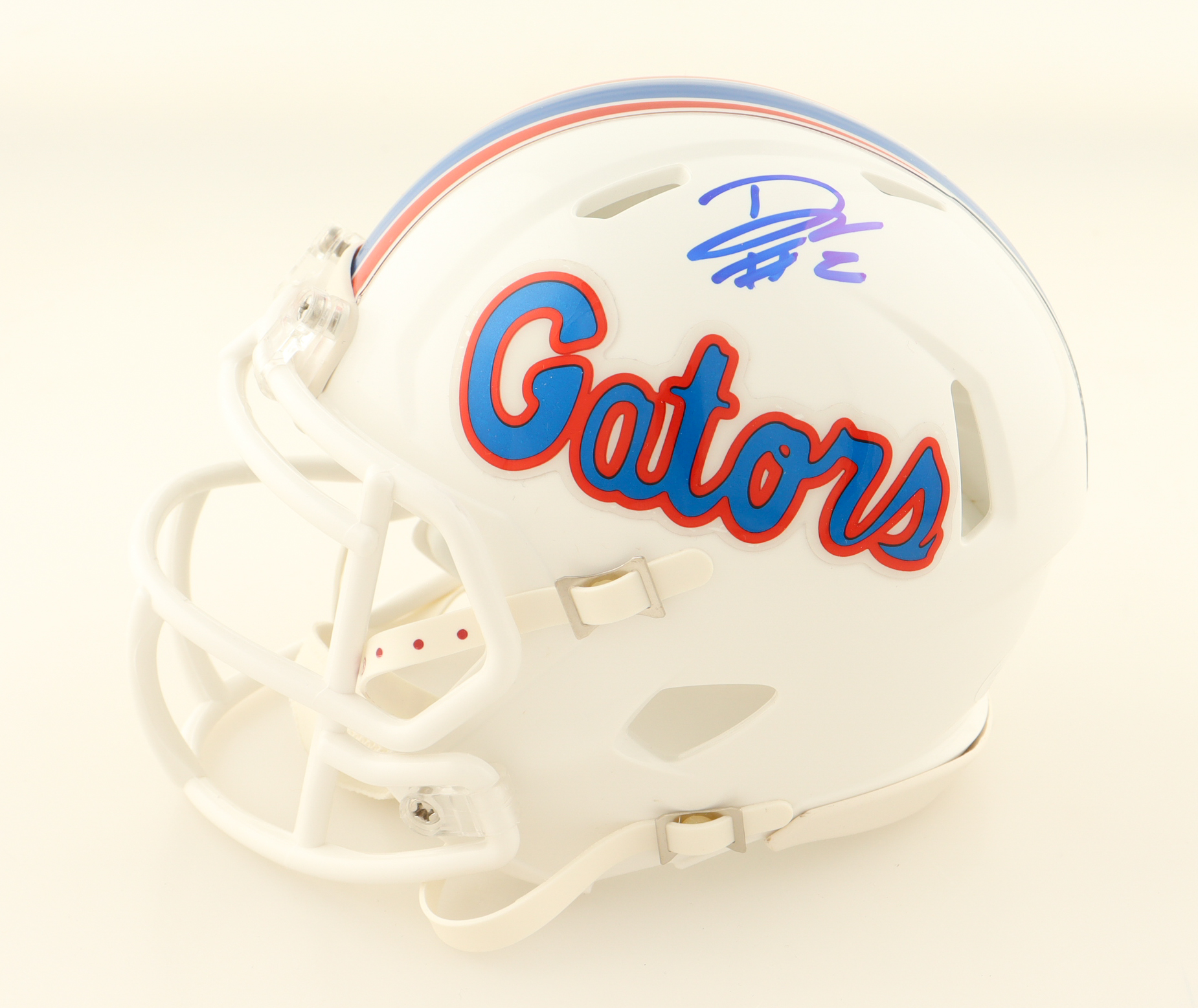 DJ Lagway Signed Florida Gators Speed Mini Helmet (JSA) at PristineAuction.com DJ Lagway Signed Florida Gators Speed Mini Helmet (JSA) at PristineAuction.com