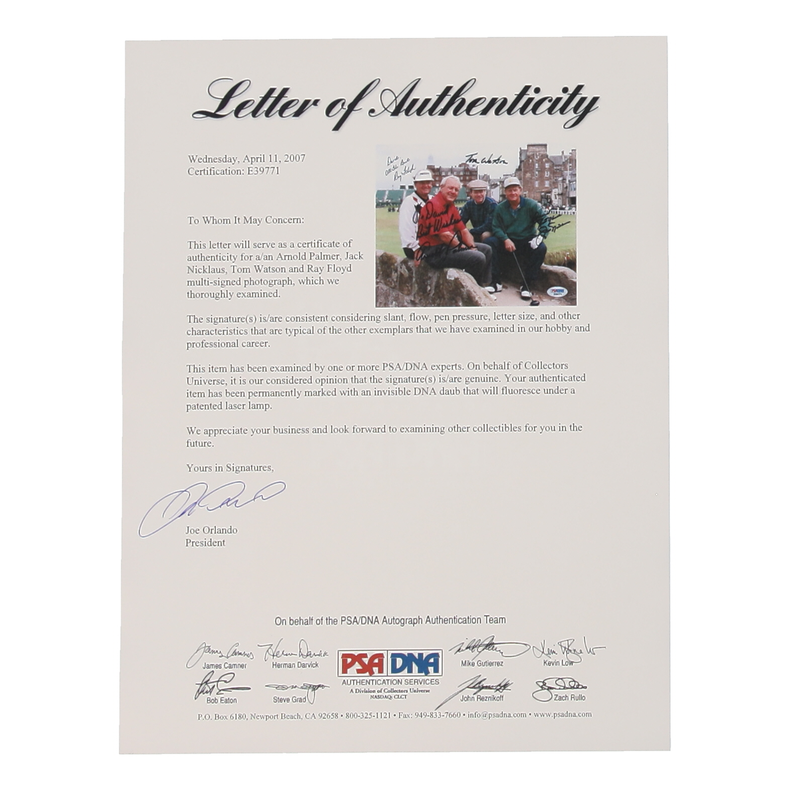 Arnold Palmer, Jack Nicklaus, Tom Watson & Ray Floyd Signed Golf Hall of Famers 8x10 Photo Inscribed "All The Best" & "Best Wishes" (PSA) at PristineAuction.com Arnold Palmer, Jack Nicklaus, Tom Watson & Ray Floyd Signed Golf Hall of Famers 8x10 Photo Inscribed "All The Best" & "Best Wishes" (PSA) at PristineAuction.com