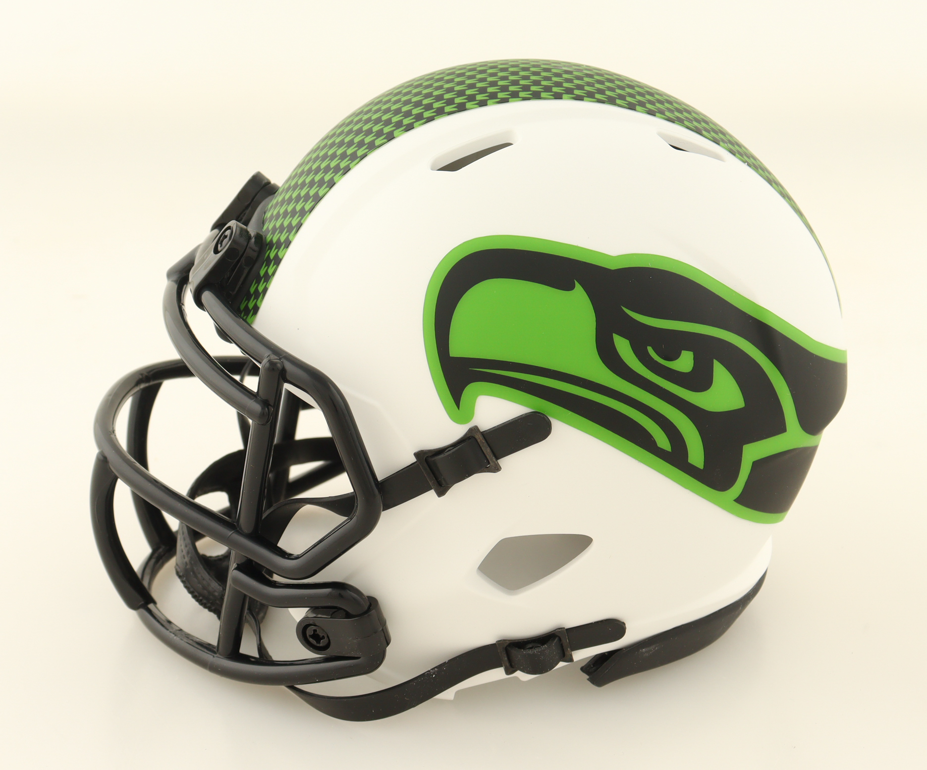 Tariq "Riq" Woolen Signed Seahawks Lunar Eclipse Alternate Speed Mini Helmet (JSA & PIA) at PristineAuction.com Tariq "Riq" Woolen Signed Seahawks Lunar Eclipse Alternate Speed Mini Helmet (JSA & PIA) at PristineAuction.com