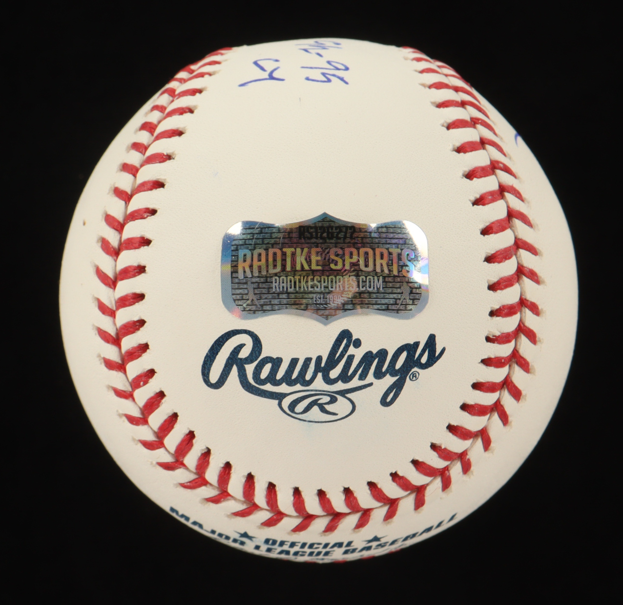 Tom Glavine & Greg Maddux Signed OML Baseball with Cy Young Award Year Inscriptions (Radtke) at PristineAuction.com Tom Glavine & Greg Maddux Signed OML Baseball with Cy Young Award Year Inscriptions (Radtke) at PristineAuction.com