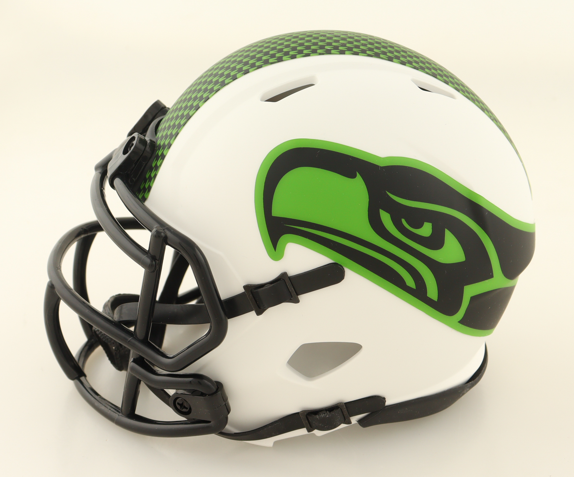 Tariq "Riq" Woolen Signed Seahawks Lunar Eclipse Alternate Speed Mini Helmet (JSA & PIA) at PristineAuction.com Tariq "Riq" Woolen Signed Seahawks Lunar Eclipse Alternate Speed Mini Helmet (JSA & PIA) at PristineAuction.com