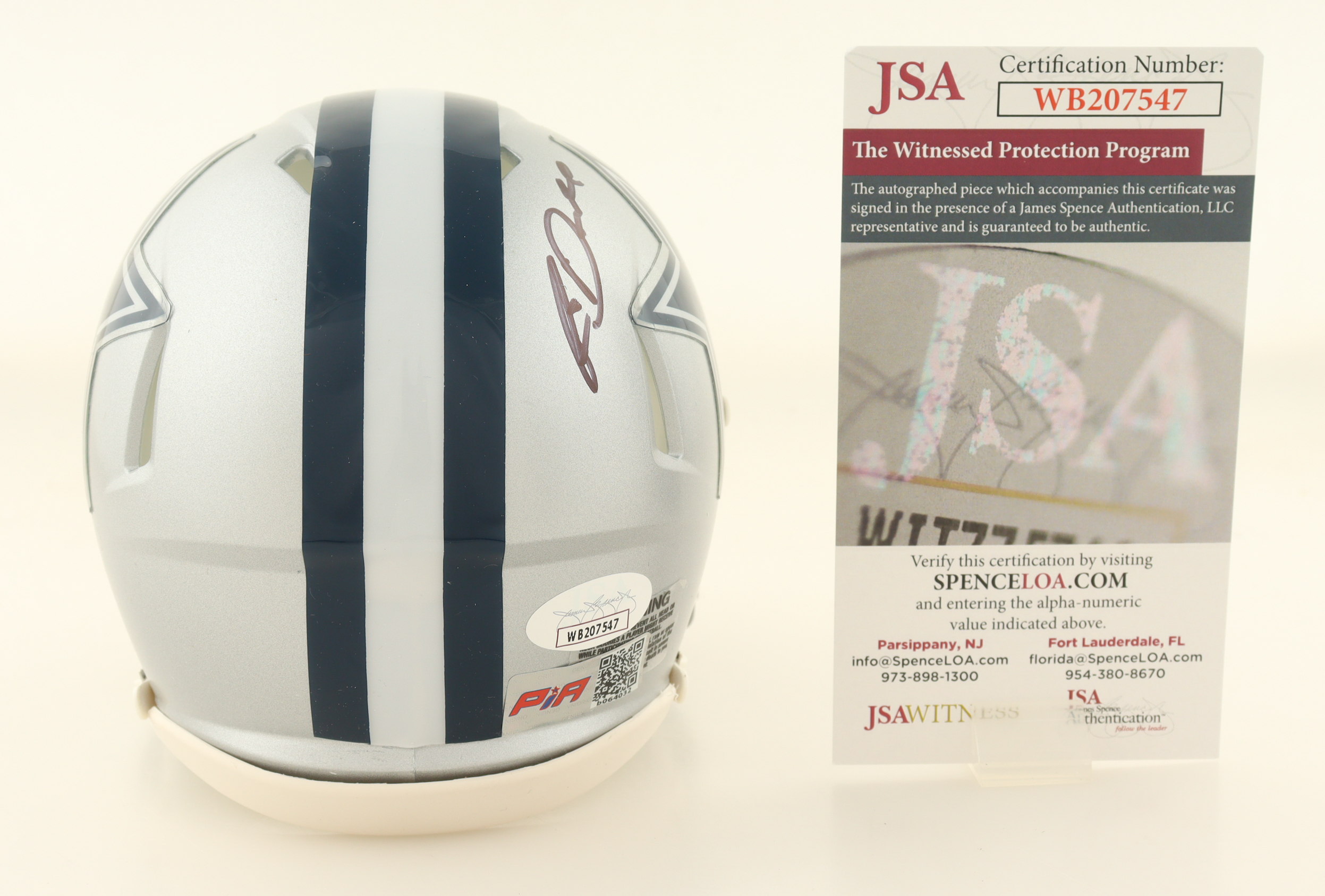 Rico Dowdle Signed Cowboys Speed Mini Helmet (Beckett & PIA) at PristineAuction.com Rico Dowdle Signed Cowboys Speed Mini Helmet (Beckett & PIA) at PristineAuction.com
