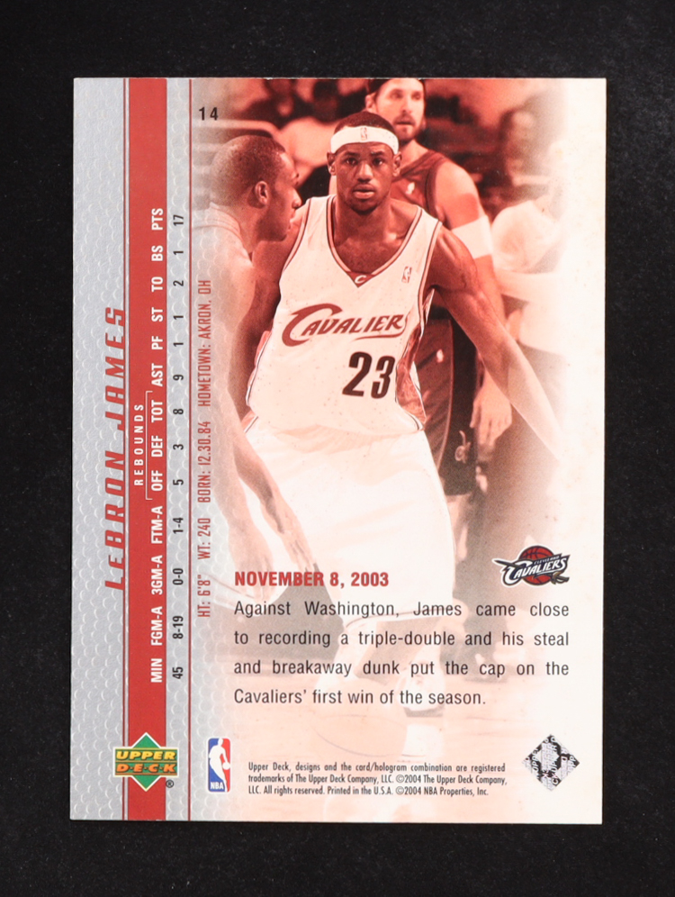 2004 upper deck lebron james phenomenal beginning