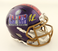 RaShee Rice Signed Super Bowl LVIII Logo Speed Mini Helmet (JSA & PIA) at PristineAuction.com