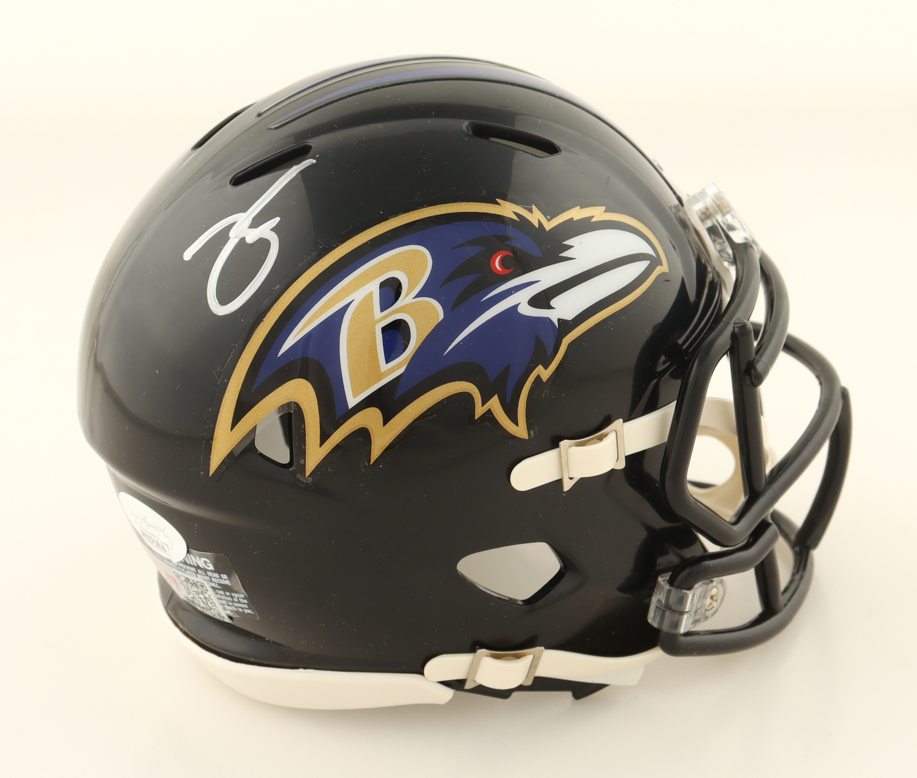 Zay Flowers Signed Ravens Speed Mini Helmet (JSA & PIA) at PristineAuction.com Zay Flowers Signed Ravens Speed Mini Helmet (JSA & PIA) at PristineAuction.com