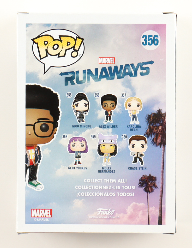 Rhenzy Feliz Signed "Runaways" #356 Alex Wilder Funko Pop! Vinyl Figure (ACOA) at PristineAuction.com Rhenzy Feliz Signed "Runaways" #356 Alex Wilder Funko Pop! Vinyl Figure (ACOA) at PristineAuction.com