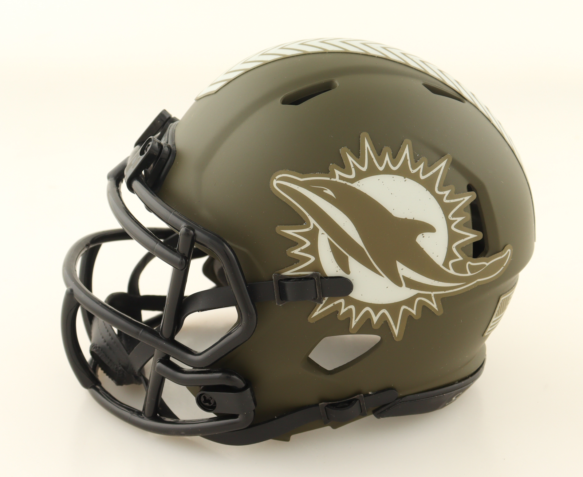 Mark Clayton Signed Dolphins Salute to Service Speed Mini Helmet (JSA) at PristineAuction.com Mark Clayton Signed Dolphins Salute to Service Speed Mini Helmet (JSA) at PristineAuction.com