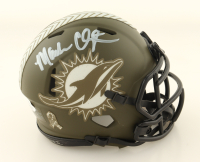 Mark Clayton Signed Dolphins Salute to Service Speed Mini Helmet (JSA) at PristineAuction.com