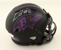 Lamar Jackson Signed Ravens Eclipse Alternate Speed Mini Helmet (JSA) at PristineAuction.com
