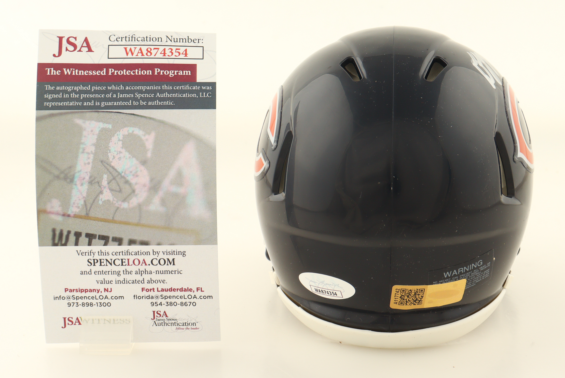 D.J. Moore Signed Bears Speed Mini Helmet (JSA & PIA) at PristineAuction.com D.J. Moore Signed Bears Speed Mini Helmet (JSA & PIA) at PristineAuction.com