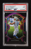 Justin Herbert 2020 Select Prizm Purple Die Cut #44 RC (PSA 9) at PristineAuction.com