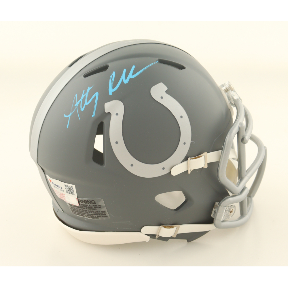 Anthony Richardson Signed Colts Slate Alternate Speed Mini Helmet (Fanatics) at PristineAuction.com