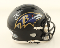 Zay Flowers Signed Ravens Speed Mini Helmet (JSA & PIA) at PristineAuction.com