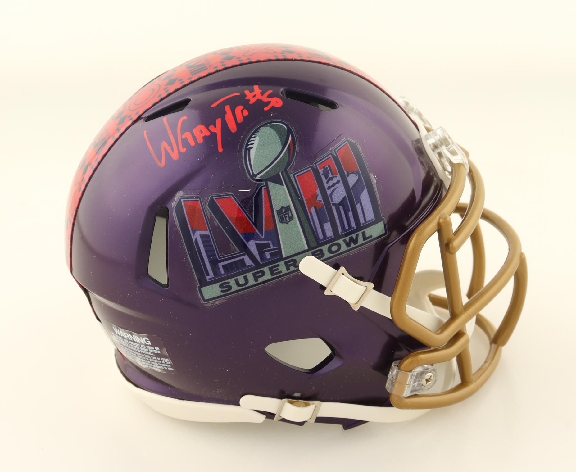 Willie Gay Jr. Signed Super Bowl LVIII Logo Speed Mini Helmet (JSA & PIA) at PristineAuction.com Willie Gay Jr. Signed Super Bowl LVIII Logo Speed Mini Helmet (JSA & PIA) at PristineAuction.com