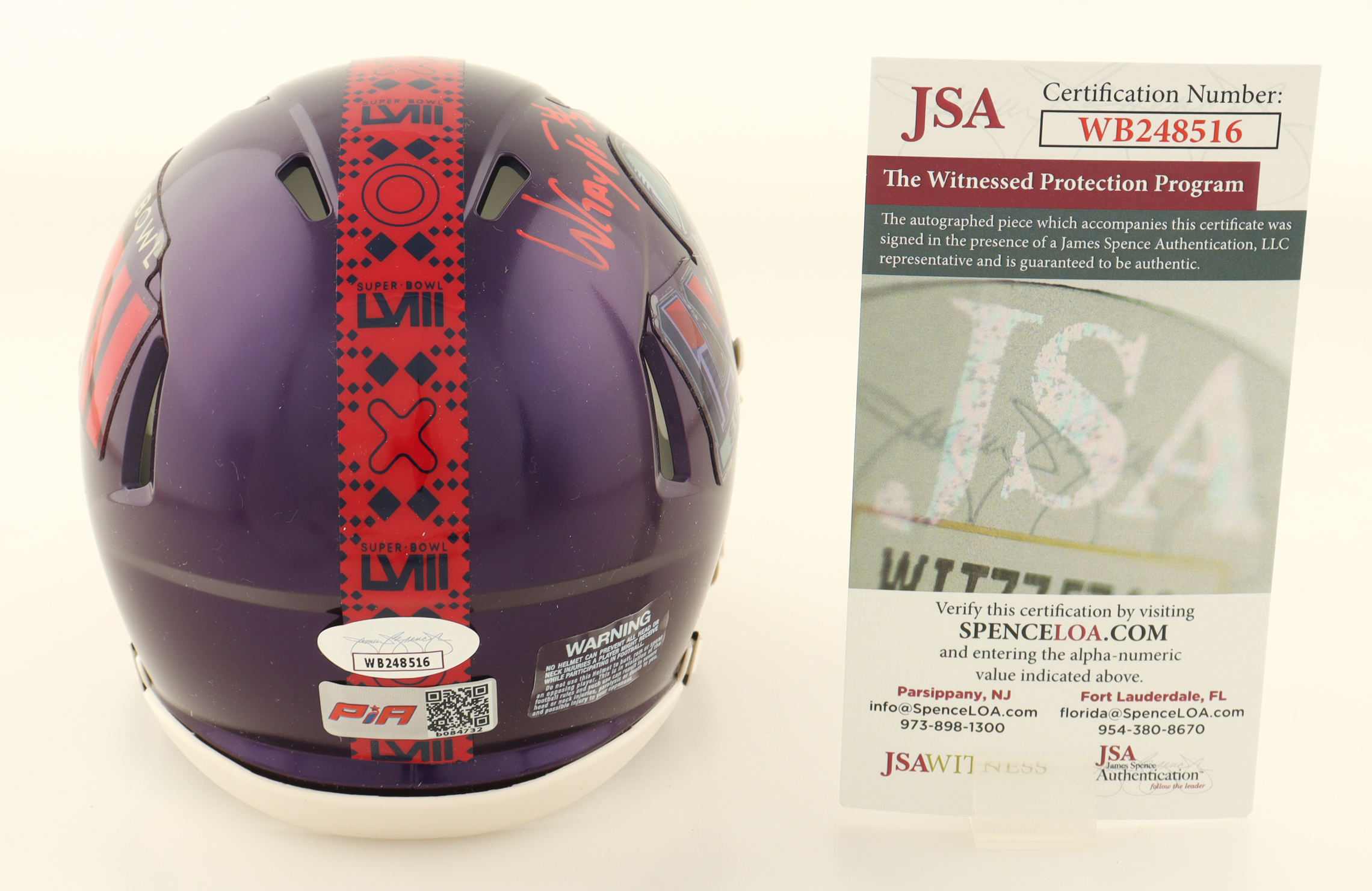 Willie Gay Jr. Signed Super Bowl LVIII Logo Speed Mini Helmet (JSA & PIA) at PristineAuction.com Willie Gay Jr. Signed Super Bowl LVIII Logo Speed Mini Helmet (JSA & PIA) at PristineAuction.com