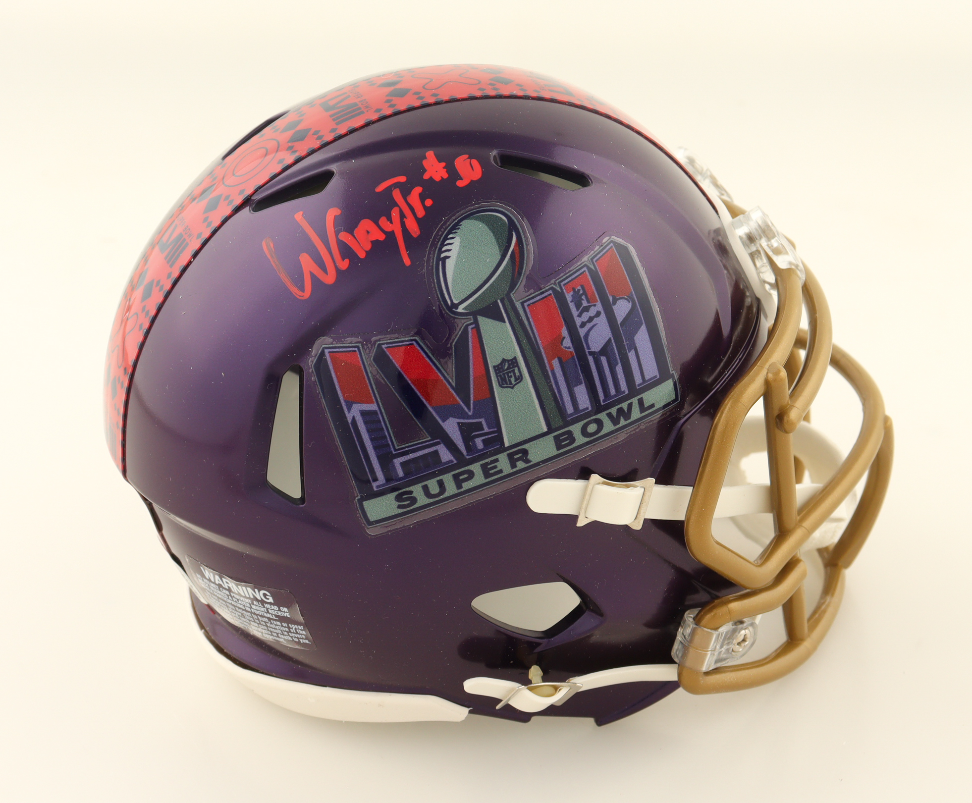Willie Gay Jr. Signed Super Bowl LVIII Logo Speed Mini Helmet (JSA & PIA) at PristineAuction.com Willie Gay Jr. Signed Super Bowl LVIII Logo Speed Mini Helmet (JSA & PIA) at PristineAuction.com
