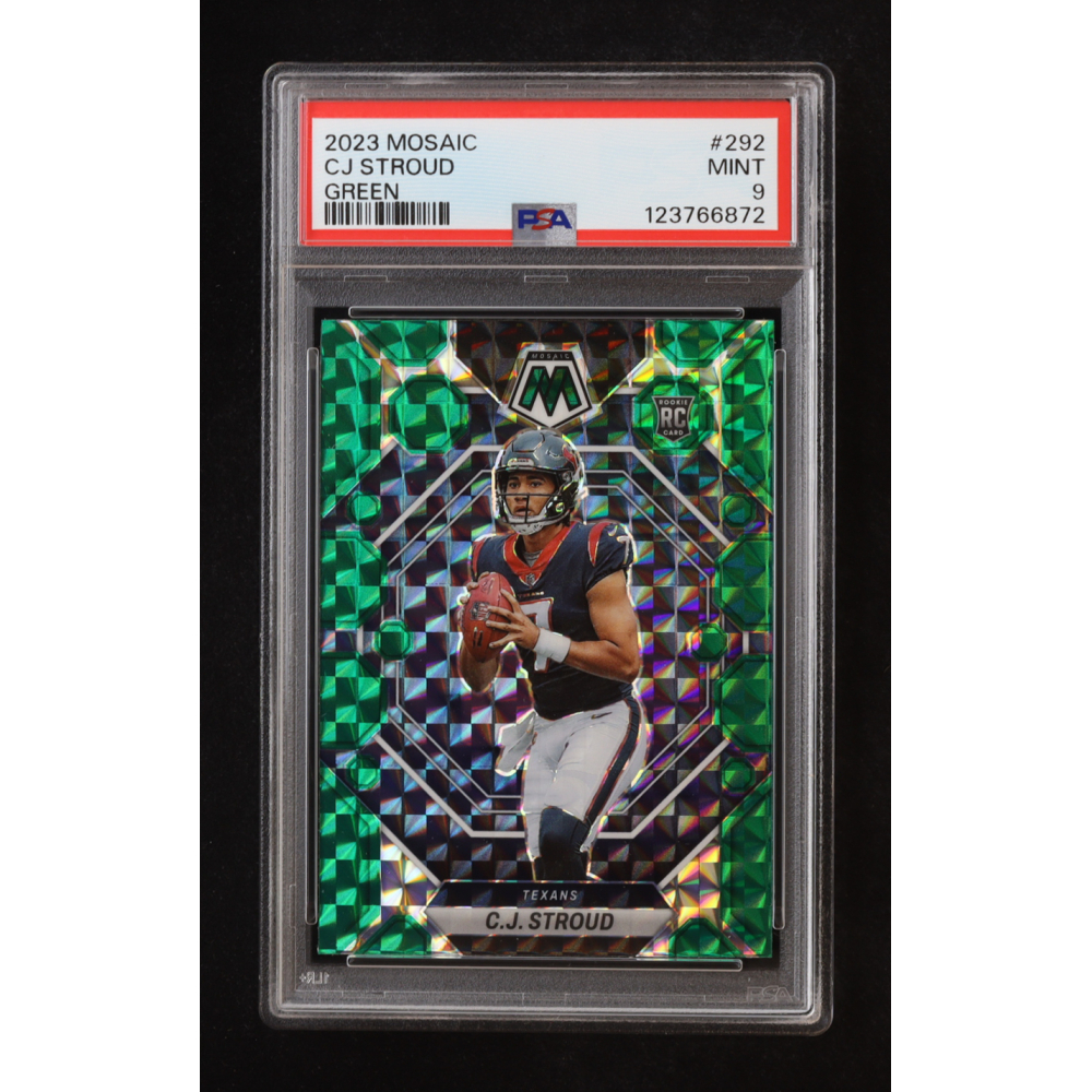 CJ Stroud 2023 Panini Mosaic Mosaic Green #292 RC (PSA 9) at PristineAuction.com