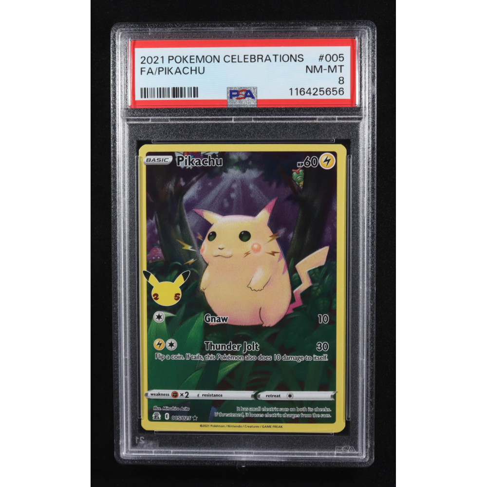 Pikachu 2021 Pokemon Celebrations FA #005 (PSA 8) at PristineAuction.com
