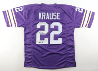 Paul Krause Signed Jersey Inscribed "HOF 98" (JSA) at PristineAuction.com