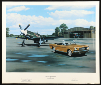 Henry Brown Signed Stan Stokes "Vintage Mustangs" 22x26 Lithograph (AIV) at PristineAuction.com