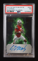 C.J Stroud 2023 Wild Card National Convention Matte Black Rookie Heat Green #RHA #3/5 RC (PSA 7) at PristineAuction.com