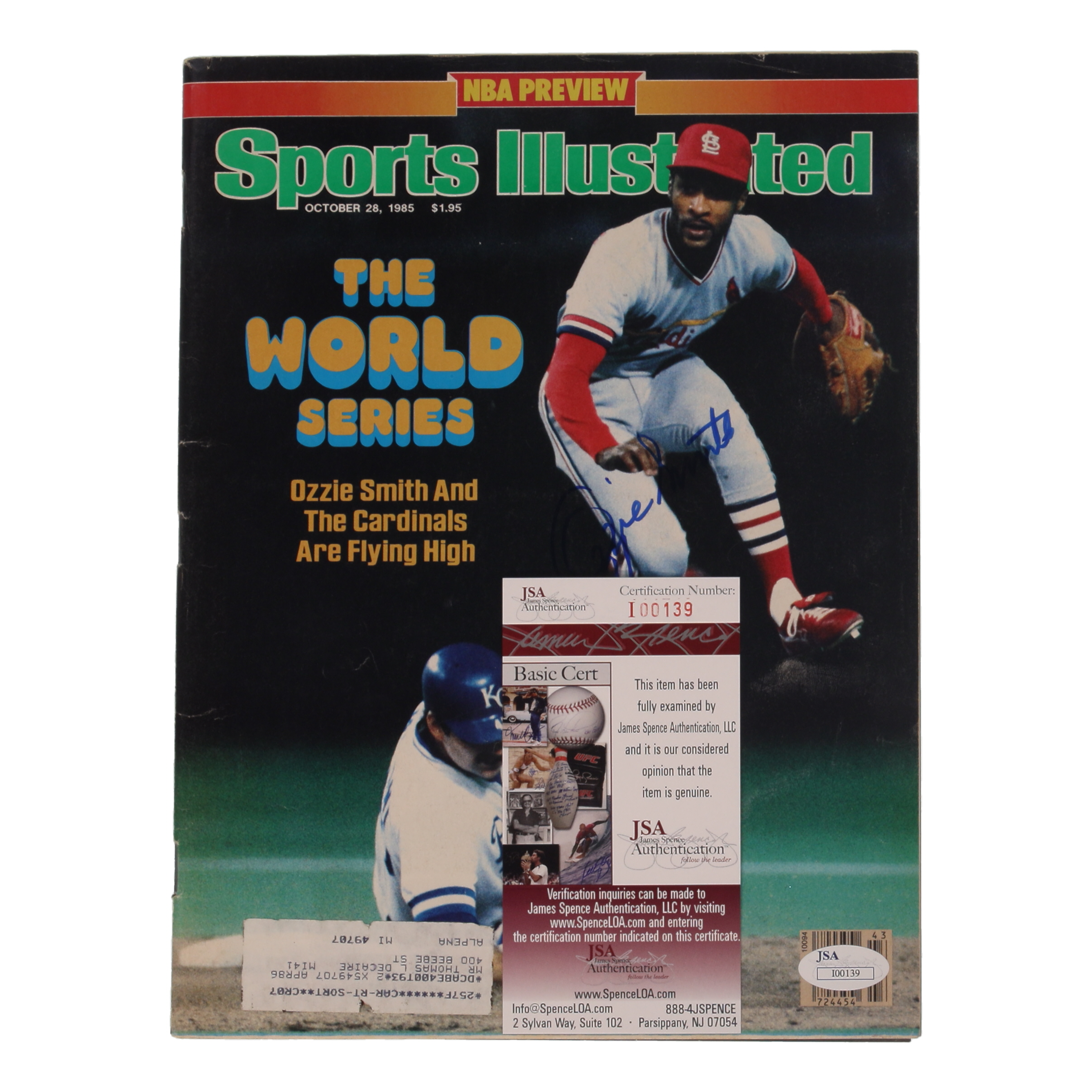 Ozzie Smith Signed 1985 Sports Illustrated Magazine (JSA) at PristineAuction.com Ozzie Smith Signed 1985 Sports Illustrated Magazine (JSA) at PristineAuction.com