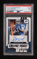 Zach Wilson 2021 Panini Contenders Optic Rookie Ticket Variation Autographs #102 RC (PSA 7) at PristineAuction.com