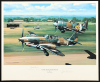 Stan Stokes "Flying Tigers and Buffalos" 18x22 Lithograph Signed by (4) with Carl Brown, Joe Rosbert (AIV) at PristineAuction.com