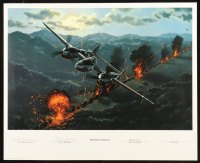 Milton Adams & Bill Harris Signed Stan Stokes "Moonlighting" 18x22 Lithograph (AIV) at PristineAuction.com