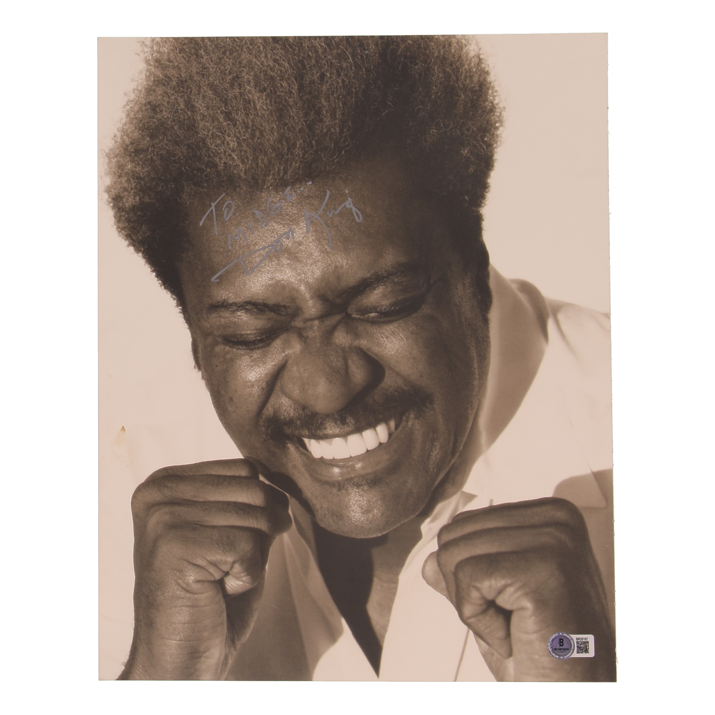 Don King Signed 12x15 Photo (Beckett) at PristineAuction.com Don King Signed 12x15 Photo (Beckett) at PristineAuction.com