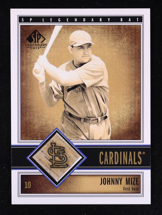 Johnny Mize 2002 SP Legendary Cuts Game Bat #BJMI at PristineAuction.com Johnny Mize 2002 SP Legendary Cuts Game Bat #BJMI at PristineAuction.com