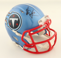 Vince Young Signed Titans Flash Alternate Speed Mini Helmet (Schwartz) at PristineAuction.com