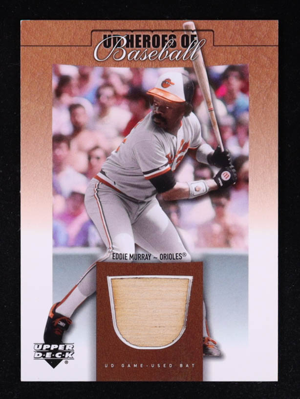 Eddie Murray 2001 Upper Deck Prospect Premieres Heroes of Baseball Game Bat #BEM at PristineAuction.com Eddie Murray 2001 Upper Deck Prospect Premieres Heroes of Baseball Game Bat #BEM at PristineAuction.com
