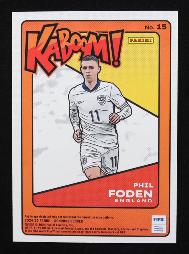 Phil Foden 2024-25 Donruss Kaboom #15 at PristineAuction.com Phil Foden 2024-25 Donruss Kaboom #15 at PristineAuction.com