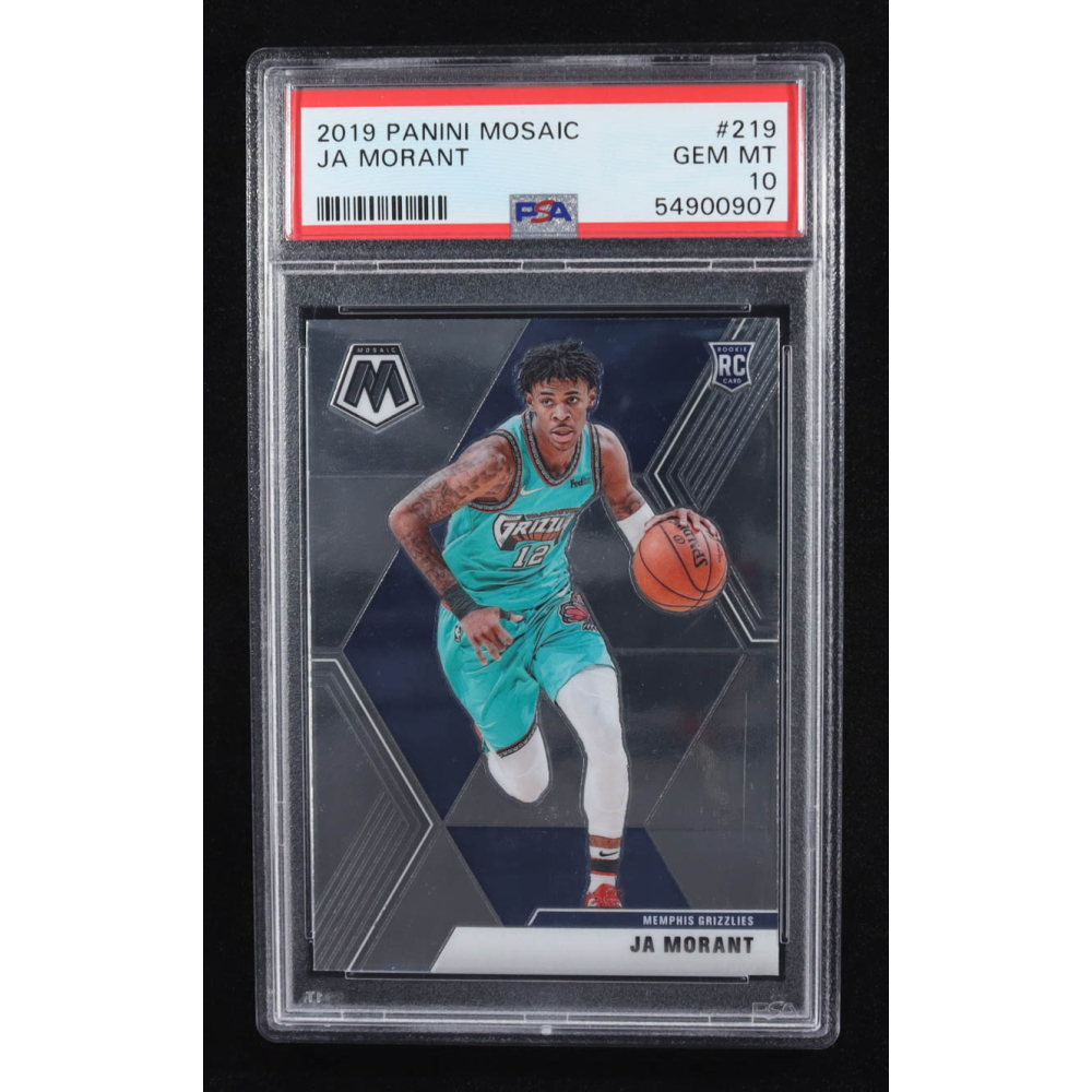 Ja Morant 2019-20 Panini Mosaic #219 RC (PSA 10) at PristineAuction.com