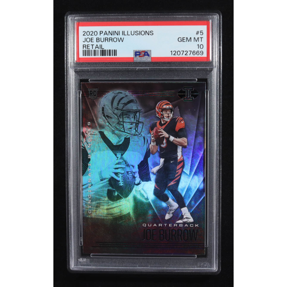 Joe Burrow 2020 Panini Illusions Retail #5 RC (PSA 10) at PristineAuction.com