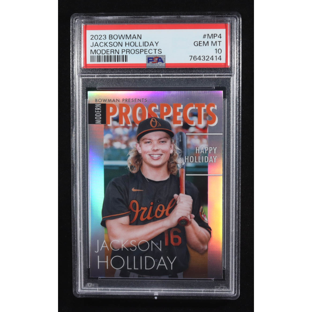 Jackson Holliday 2023 Bowman Modern Prospects #MP4 RC (PSA 10) at PristineAuction.com