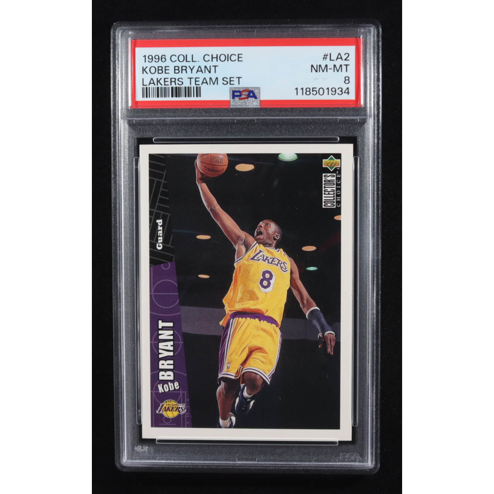 Kobe Bryant 1996-97 Collector's Choice Los Angeles Lakers #LA2 RC (PSA 8) at PristineAuction.com