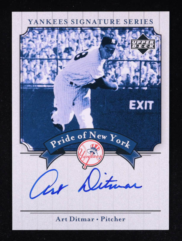 Art Ditmar 2003 Upper Deck Yankees Signature Pride of New York Autographs #DI at PristineAuction.com Art Ditmar 2003 Upper Deck Yankees Signature Pride of New York Autographs #DI at PristineAuction.com