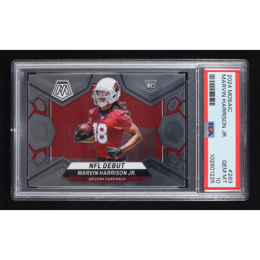 Marvin Harrison Jr. 2024 Panini Mosaic #283 DEB RC (PSA 10) at PristineAuction.com