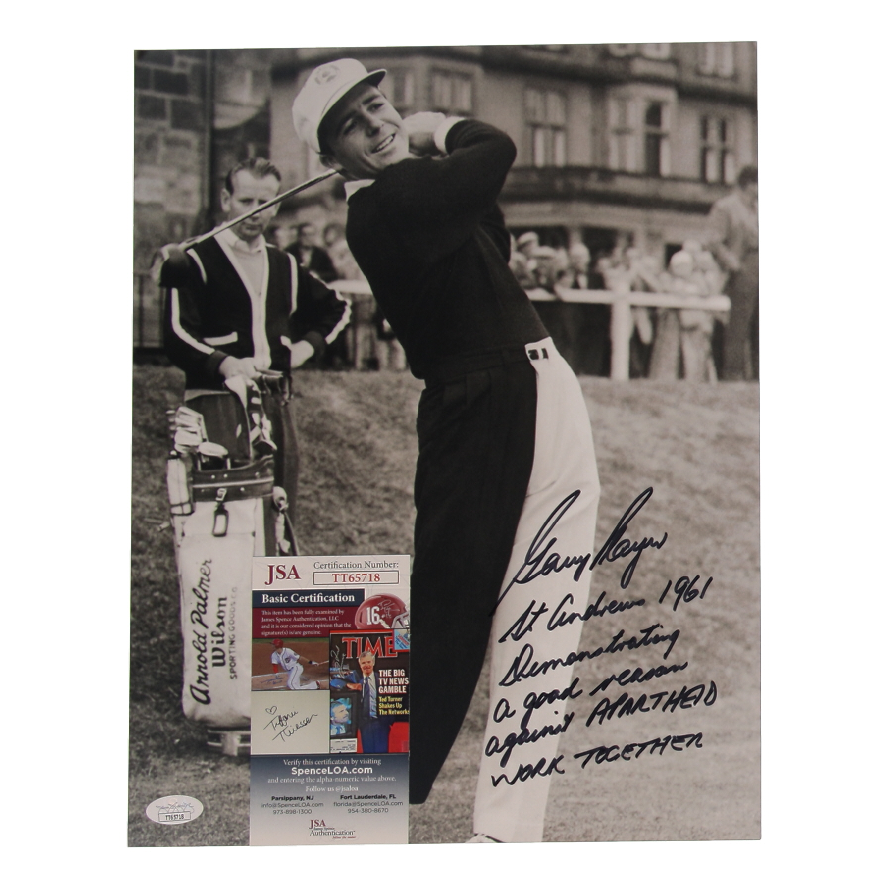 Gary Player Signed 11x14 Photo with Extended Inscription (JSA) at PristineAuction.com Gary Player Signed 11x14 Photo with Extended Inscription (JSA) at PristineAuction.com