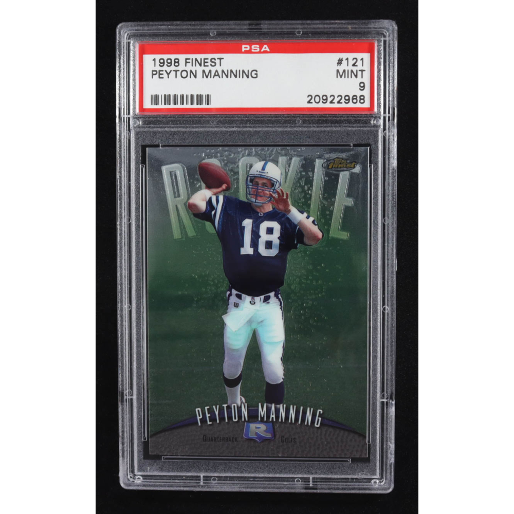Peyton Manning 1998 Finest #121 RC (PSA 9) at PristineAuction.com