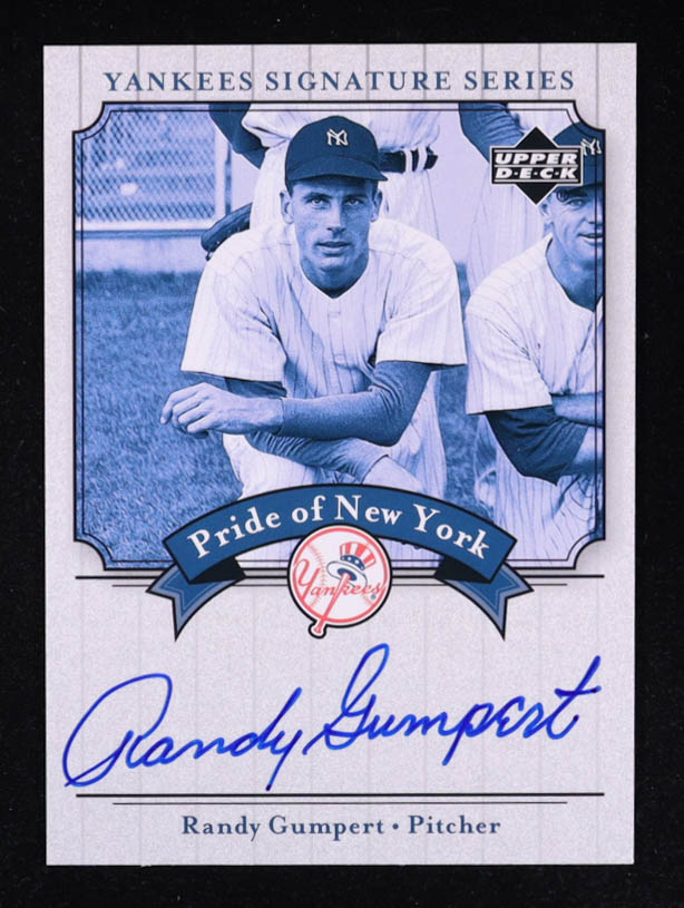 Randy Gumpert 2003 Upper Deck Yankees Signature Pride of New York Autographs #RG2 at PristineAuction.com Randy Gumpert 2003 Upper Deck Yankees Signature Pride of New York Autographs #RG2 at PristineAuction.com