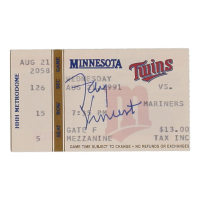 Fay Vincent Signed 1991 Twins Game Ticket (Beckett) at PristineAuction.com