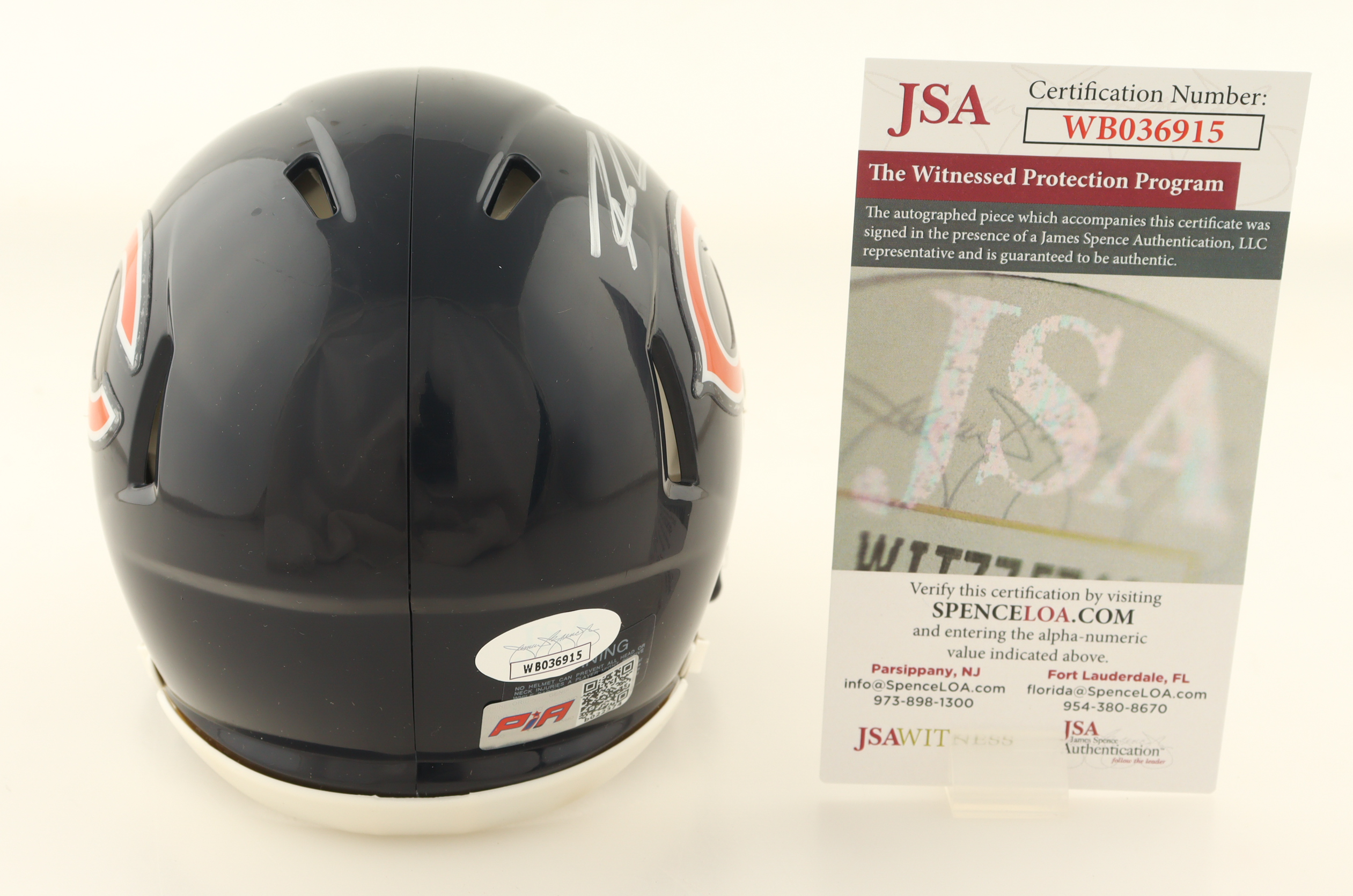 Roschon Johnson Signed Bears Speed Mini Helmet (JSA & PIA) at PristineAuction.com Roschon Johnson Signed Bears Speed Mini Helmet (JSA & PIA) at PristineAuction.com