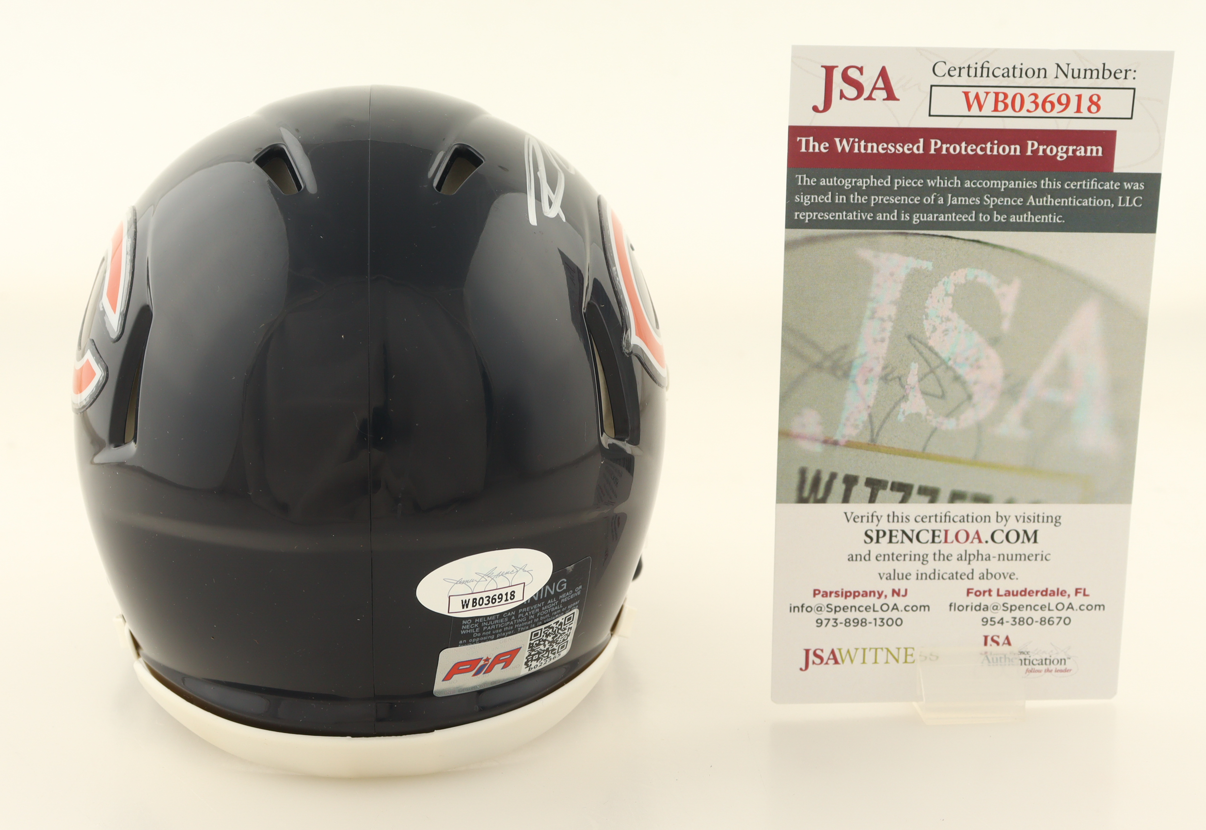 Roschon Johnson Signed Bears Speed Mini Helmet (JSA & PIA) at PristineAuction.com Roschon Johnson Signed Bears Speed Mini Helmet (JSA & PIA) at PristineAuction.com