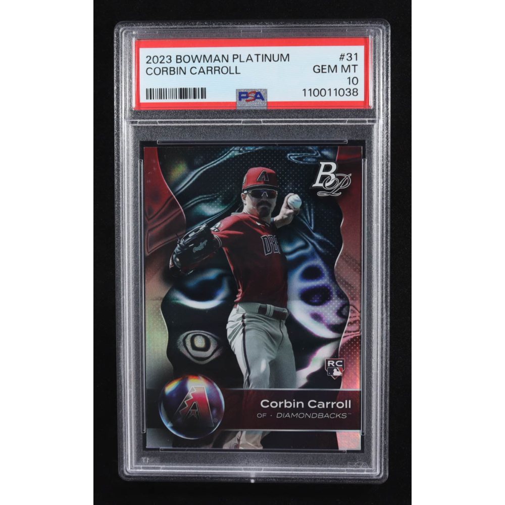 Corbin Carroll 2023 Bowman Platinum #31 RC (PSA 10) at PristineAuction.com