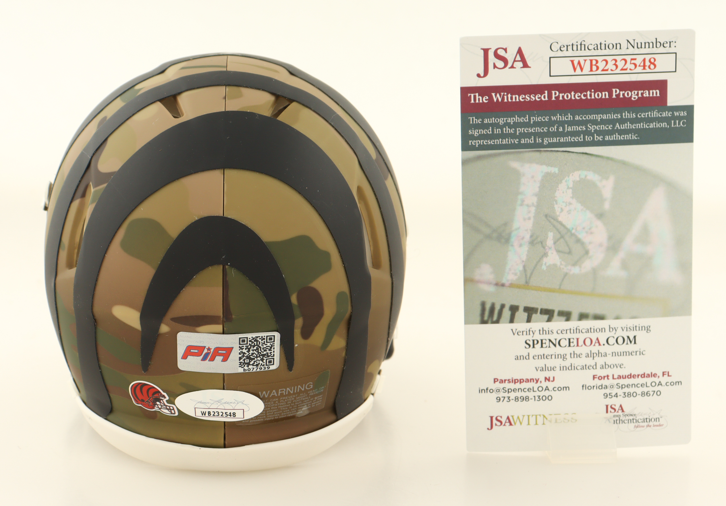 Joe Mixon Signed Bengals AMP Alternate Speed Mini Helmet (JSA & PIA) at PristineAuction.com Joe Mixon Signed Bengals AMP Alternate Speed Mini Helmet (JSA & PIA) at PristineAuction.com